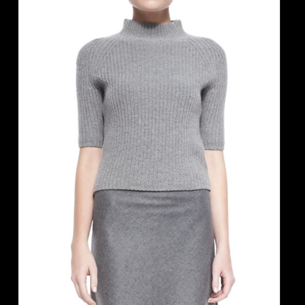 Theory Jodi Ribbed Knit Mock-Neck Sweater M*